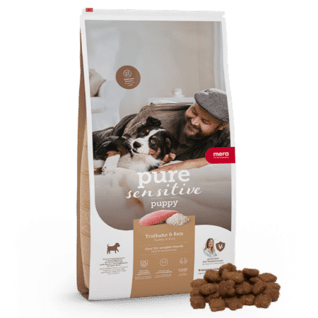 MERA PURE Sensitive Puppy Turkey & Rice – Hypoallergenic Puppy Food Bag