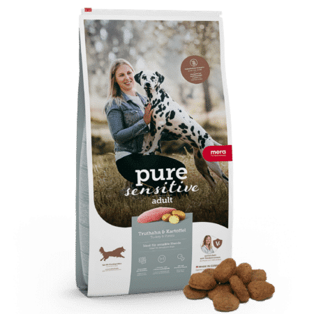 MERA PURE Sensitive Fresh Meat Turkey & Potato – Grain-Free Hypoallergenic Adult Dog Food Bag