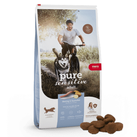 MERA PURE Sensitive Fresh Meat Herring & Potato – Grain-Free Hypoallergenic Adult Dog Food Bag